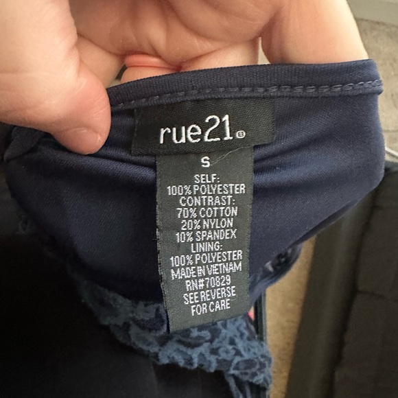 Rue21 Cocktail Dress with Lace Top, Deep Blue color - Picture 3 of 4